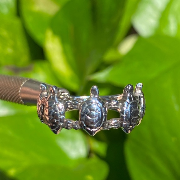 “Turtle Time” 925 Sterling silver turtle ring 🐢 - Picture 3 of 14